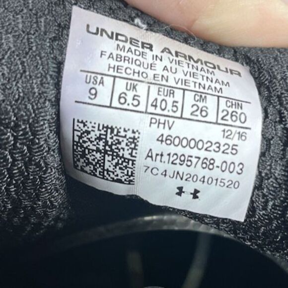 Under Armour Threadborne Fortis 3 Running Shoes Women's 9 Black Purple 1295768 - Picture 10 of 10